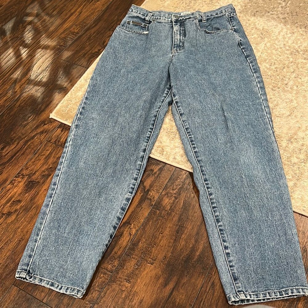 VTG New York NY Line Slouch Denim High Waisted Mom Blue Jean Size 10 100% cotton